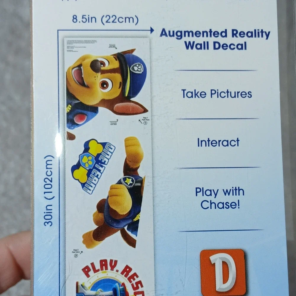 New Nickelodeon PAW PATROL Chase Wall Decal w/Augmented Reality 12x14